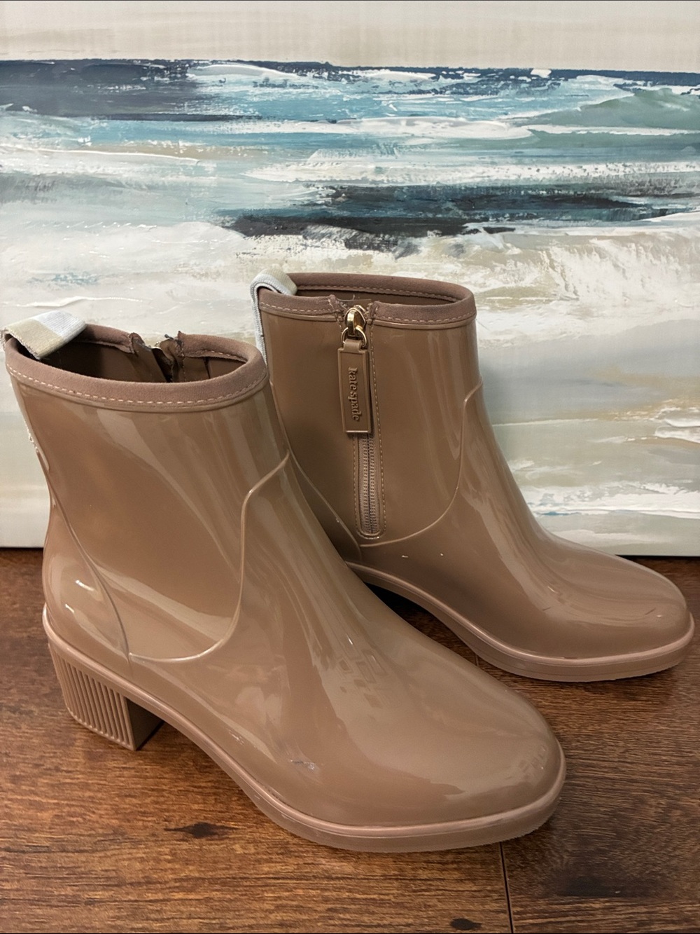 Kate Spade New York Puddle block-heel rain boots